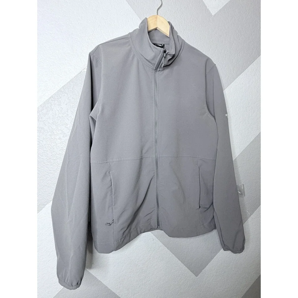 The North Face Edge Stretch Soft Shell Jacket Men's L Gray WindWall NF0A8ENN